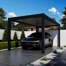 1. Rockford freistehendes Carport mit Aluminiumdach | 3 x 5,3 m