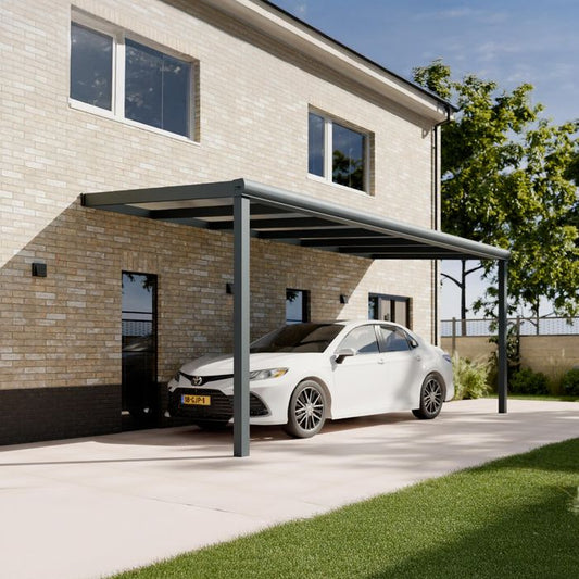 Pratt & Söhne Original Carport Klar Polycarbonat 16 mm 6 x 2,5 m