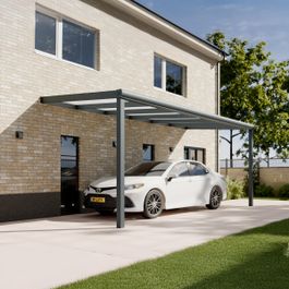 Pratt & Söhne Original Carport Opal Polycarbonat 16 mm 6 x 2,5 m