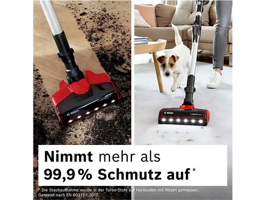 BOSCH Unlimited 7 ProAnimal BKS711PET Akku-Staubsauger (tornadorot, 0,3 l, Akkulaufzeit: 40 min)