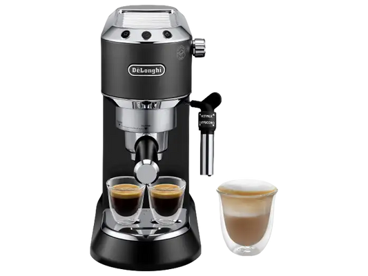 DE LONGHI Dedica Style EC685.BK Espressomaschine (Schwarz, 1350 Watt, 15 bar)