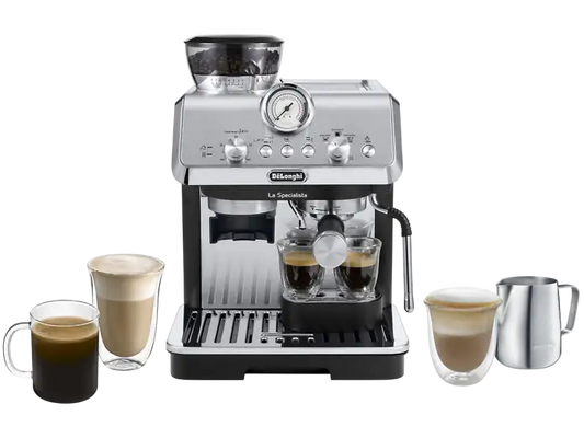 DE LONGHI La Specialista Arte EC9155.MB Espressomaschine (Edelstahl/Schwarz, Kegelmahlwerk, 1300 Watt, 15 bar)