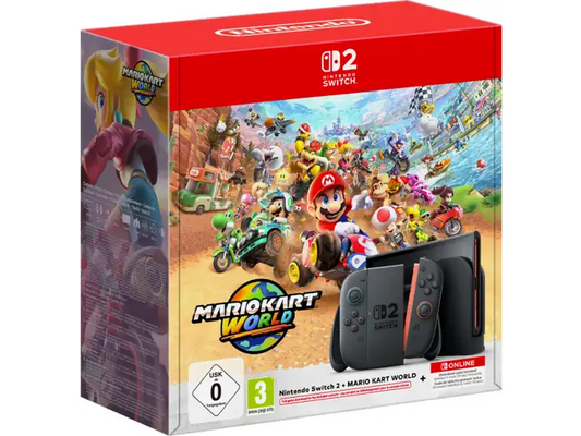 NINTENDO Switch 2 Konsole – Mario Kart World Bundle + 90-tägige Nintendo Switch Online Einzelmitgliedschaft