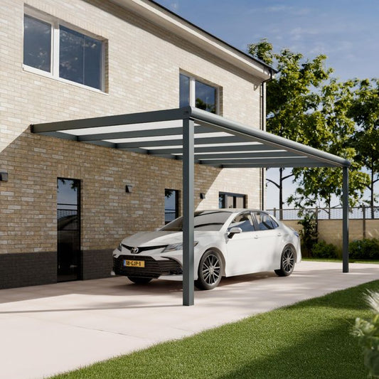 Pratt & Söhne Original Carport Opal Polycarbonat 16 mm 6 x 3,5 m