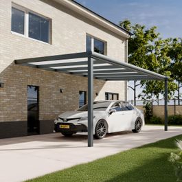 Pratt & Söhne Original Carport Opal Polycarbonat 16 mm 6 x 3,5 m