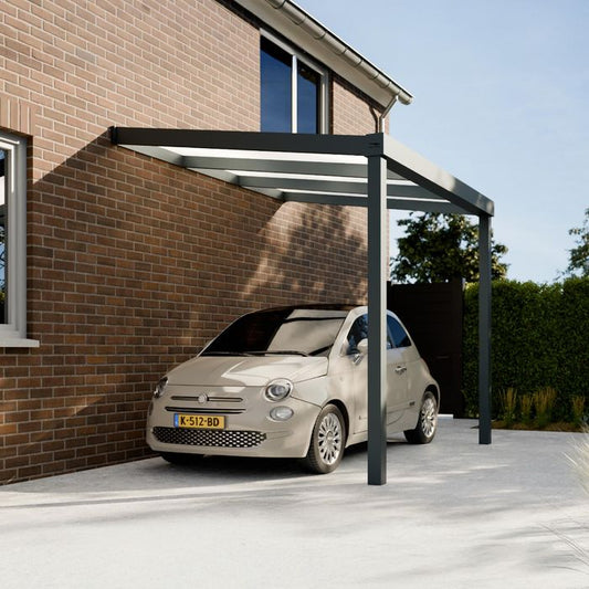 Pratt & Söhne Modern Carport Opal Polycarbonat 16 mm 3 x 2,5 m