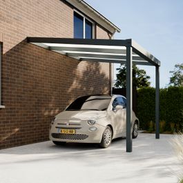 Pratt & Söhne Modern Carport Opal Polycarbonat 16 mm 3 x 3 m
