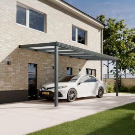 Pratt & Söhne Classic Carport Opal Polycarbonat 16 mm 6 x 2,5 m