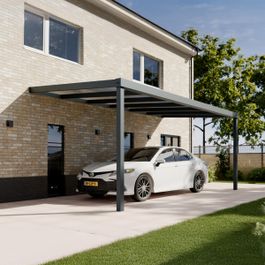 Pratt & Söhne Modern Carport Klar Polycarbonat 16 mm 6 x 3 m
