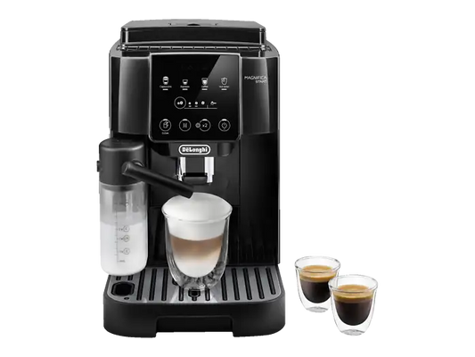 DE LONGHI Magnifica Start Milk ECAM220.60.B Kaffeevollautomat (Schwarz, integriertes Mahlwerk, 15 bar, externer Milchbehälter)