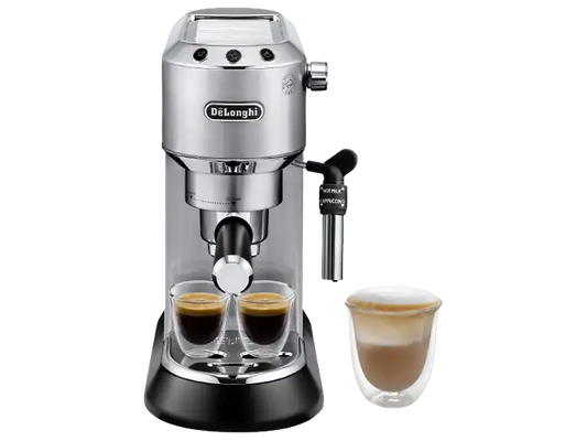 DE LONGHI Dedica Style EC685.M Espressomaschine (Silber, 1350 Watt, 15 bar)