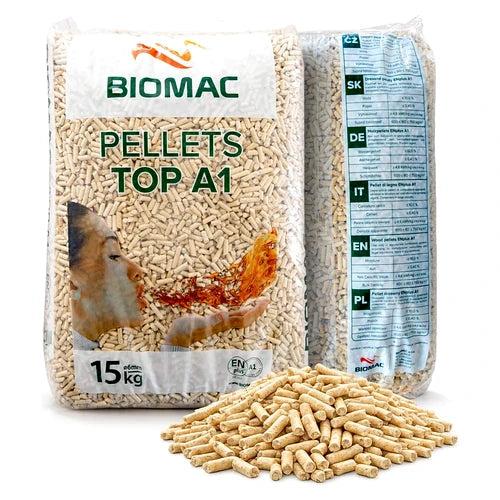 Holzpellets ENplus® A1 Premium – 975 kg Palette (65 Säcke) aus Fichte & Kiefer (6 mm)