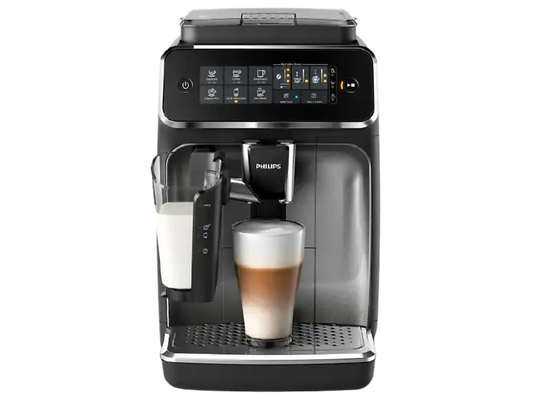 PHILIPS Serie 3200 LatteGo Plus EP3246/70 Kaffeevollautomat (Matt Schwarz, Keramikmahlwerk, 15 bar, externer Milchbehälter)