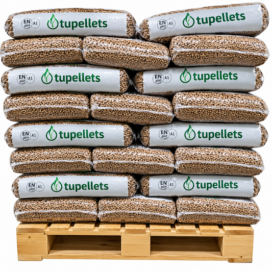 Premium Holzpellets 100% Natur | 975 kg Palette (65 x 15 kg Säcke) für Pelletofen & Heizung