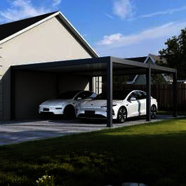 Rockford freistehendes Carport mit Aluminiumdach | 6 x 5,3 m