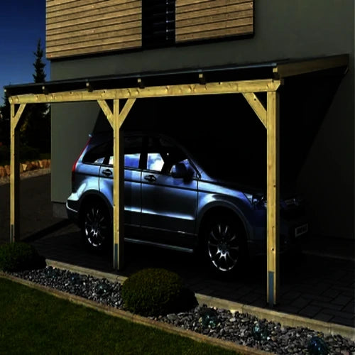 Skan Holz Carport Vogtland 300 cm x 541 cm Natur