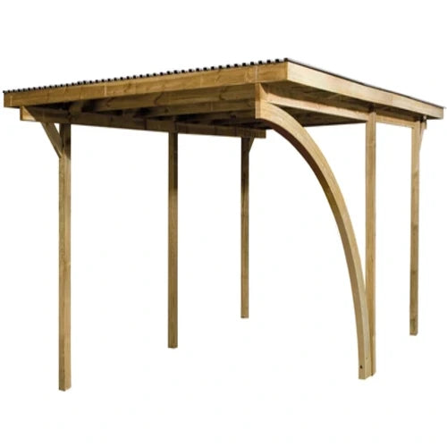 Weka Einzelcarport 606 A Gr.1 mit Rundbogen 300 x 500 cm