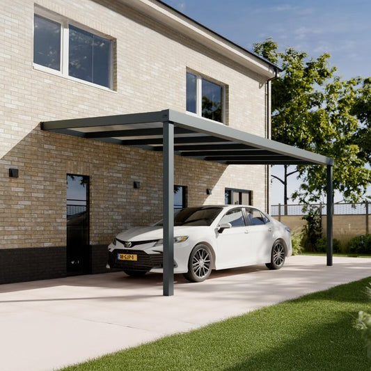 Pratt & Söhne Modern Carport Klar Polycarbonat 16 mm 6 x 3 m