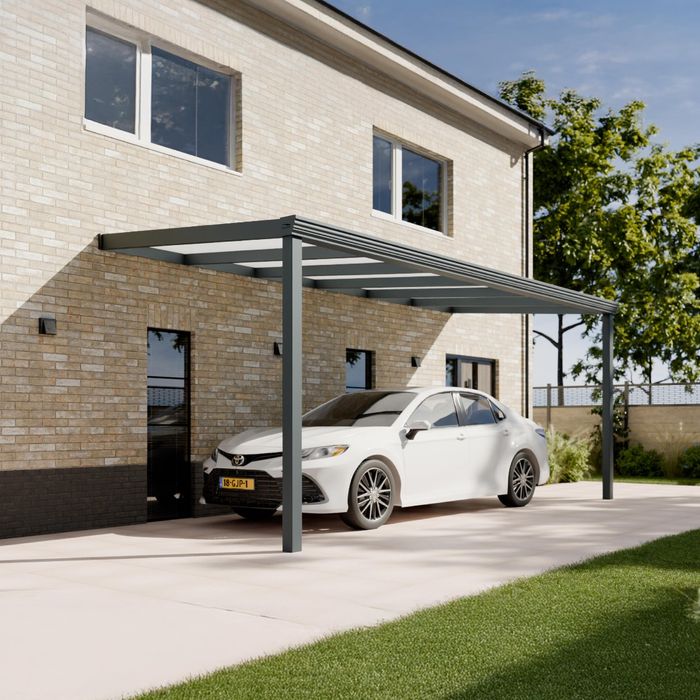 Pratt & Söhne Classic Carport Opal Polycarbonat 16 mm 6 x 2,5 m