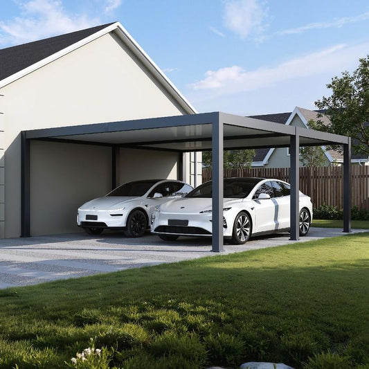 Rockford freistehende Carport mit Aluminiumdach 6 x 5,3 m